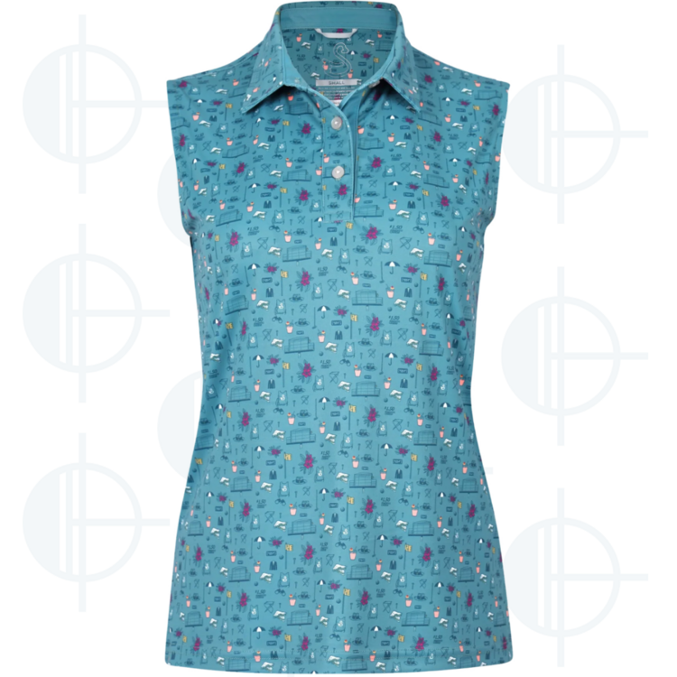 Polo sans manche Natalie Swannies Golf