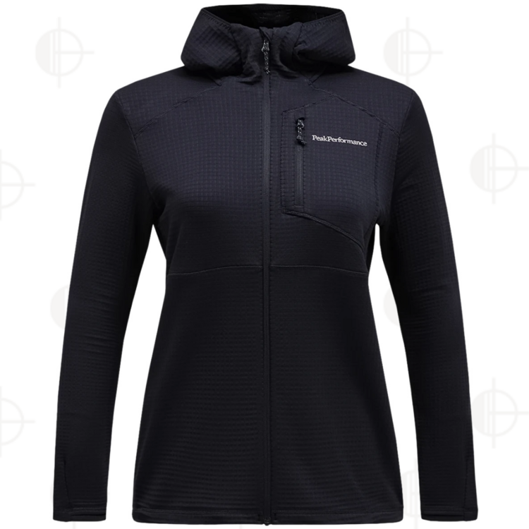 Chandail Trail Polartec Power Grid Zip Hood W Peak Performance