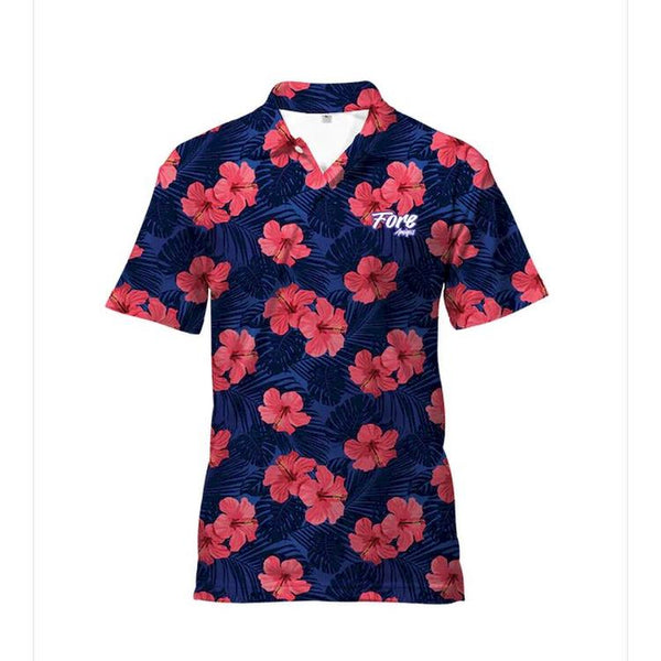 Hibiscus Fore Amigos Golf Shirt